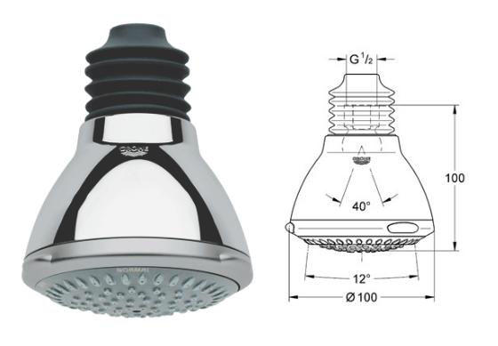 Grohe - Movario Head Shower Trio, 1/2" - 28394000 - 28394 - DISCONTINUED 