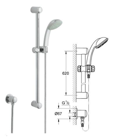 Grohe - Tempesta - Shower Set Duo BIV HP & LP - 28500000 - 28500