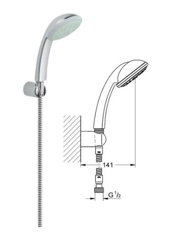 Grohe - Tempesta - Duo Shower Set EF HP & LP - 28792000 - 28792