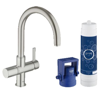 Grohe Blue Pure Starter Kit SuperSteel - 31087DC0