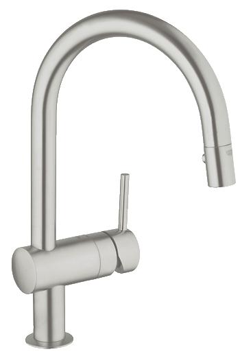 Grohe - Minta Kitchen Mixer 1/2" POS (Pull Out Spray) Supersteel - 32321DC0 - 32321 DC0 
