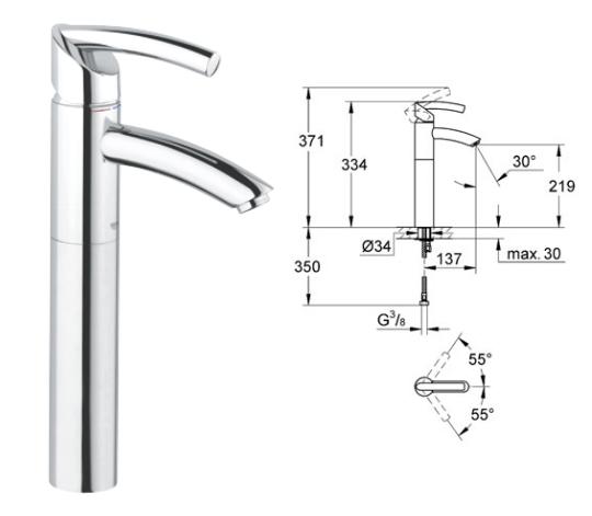 Grohe - Tenso - Basin Mixer For High Bowls HP - 32427000 - 32427