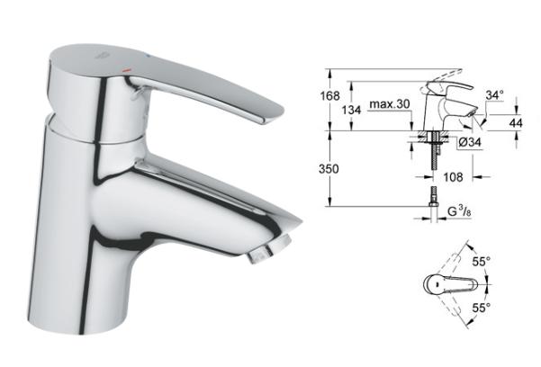 Grohe - Eurostyle - Single Lever Basin Mixer - 32468001 - 32468 001