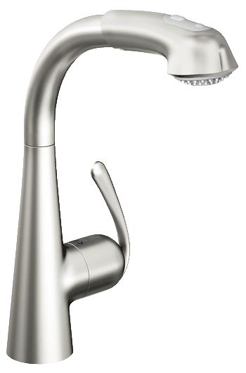 Grohe - Zedra Sink Mixer POS (Pull Out Spray) Stainless Steel - 32553SD0 - 32553 SD0 