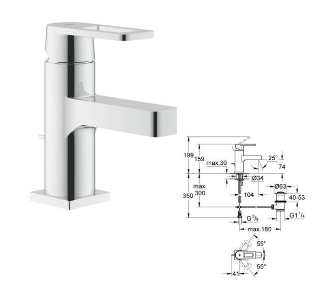 Grohe - Quadra Basin Mixer Pop-Up Waste - 32630 - 32630000 