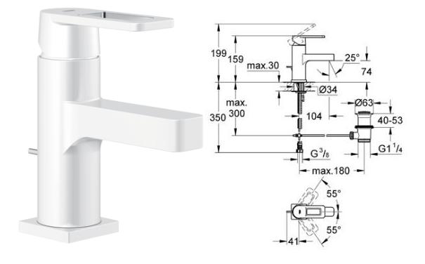 Grohe - Quadra Single-Lever Basin Mixer Moon White - 32631LS0 - 32631 LS0