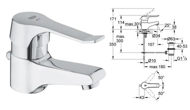 Grohe - Euroeco Special Single-Lever Basin Mixer - 33122000 - 33122