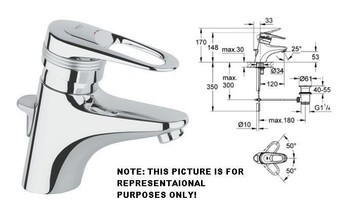 Grohe - Europlus Single-Lever Basin Mixer 1/2" Chrome/Matt Chrome - 33153IP0 - 33153 IP0