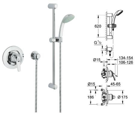 Grohe - Grohmaster Avensys Manual BIV - Chrome/Matt Chrome - DISCONTINUED - 33398IP0 - 33398 IP0 