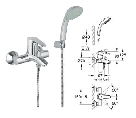 Grohe - Eurostyle Single-Lever Bath/Shower Mixer - 33592001 - 33592 001