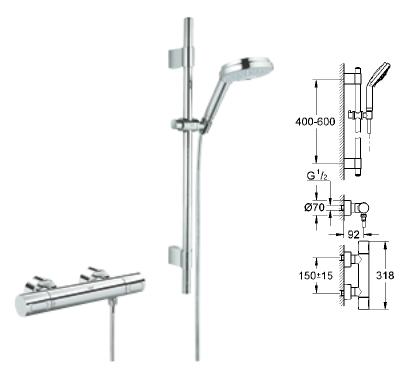 Grohe - Grohmaster G3000 Cosmopolitan Thermostatic Rainshower Set EV - 34 275 000 - 34275