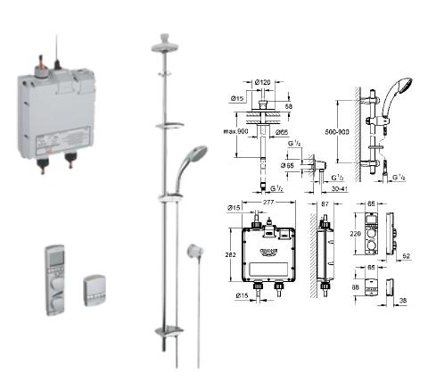 Grohe - Grohtherm Wireless! Shower Set - DISCONTINUED - 36 025 000 - 36025