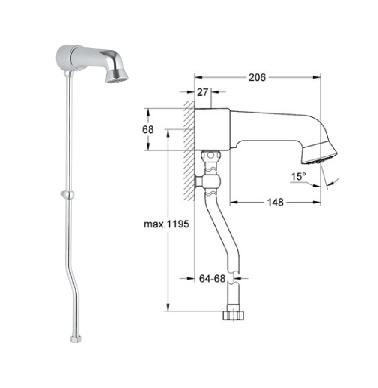 Grohe - Eurodisc SE Head Shower Combination - 36248000 - 36248 - SOLD-OUT!! 