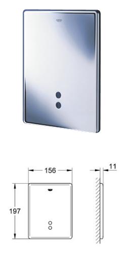 Grohe - Tectron Skate - Tectron Infra-Red (Mains Power Supply) Electronic For Urinal - Chrome Finish - 37749000 - 37749