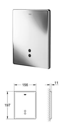 Grohe - Tectron Skate - Tectron Infra-Red (Mains Power Supply) Electronic For Urinal - Stainless Steel Finish - 37749SD0 - 37749 SD0