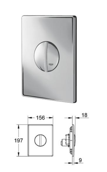 Grohe - Tenso - WC Wall Plate - 38671000 - 38671