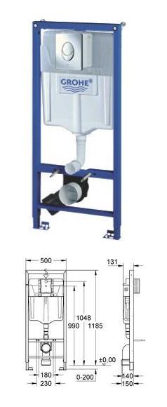 Grohe - Rapid SL 3 in 1 Set For WC - 38721000 - 38721