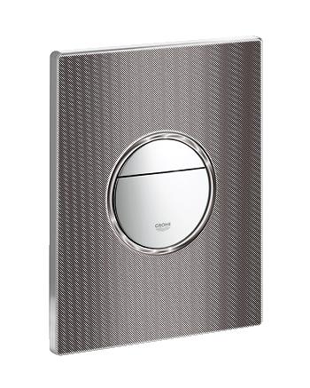 Grohe - Nova Cosmopolitan Circle Print WC Wall Plate (Flush Plate) Black Graphics - 38847 XG0 - 38847XG0 