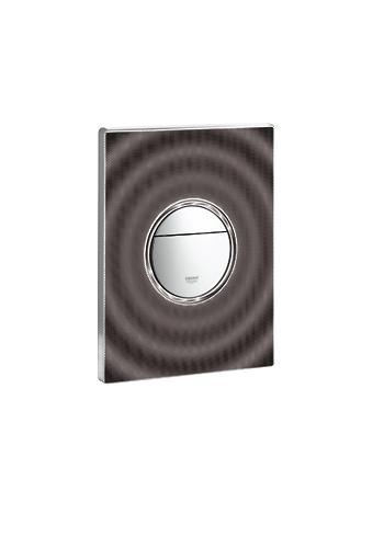 Grohe - Nova Circles Print WC Wall Plate (Flush Plate) Black Graphics - 38869 XG0 - 38869XG0 