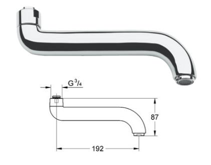 Grohe - Biflo Spout - 42132000 - 42132