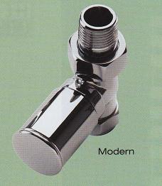 HEATLINE Modern Angled Radiator Valves - Pair