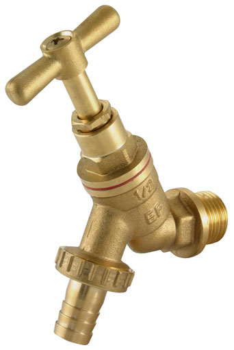 3/4" DZR Hose Union Bibtap with check valve - HUB34