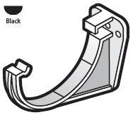 Half Round Black Gutter Facia Bracket - RK1-BK