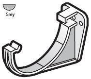 Half Round Grey Gutter Facia Bracket - RK1-GR