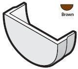 Half Round Brown Gutter Internal Stopend - RE2-BR