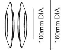 Halstead Set Of 100mm Duct Seals For Extension (D) - DISCONTINUED - 956094