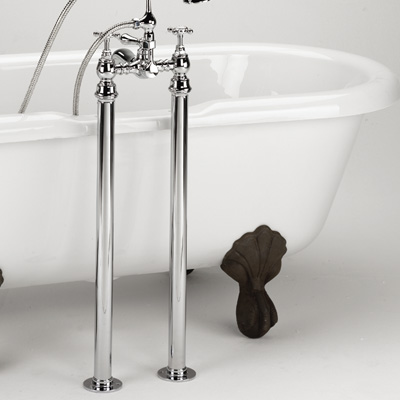 Bristan Free-standing Bath Shroud Covers Chrome Plated - LEG C - LEGC