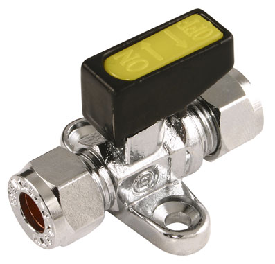 10mm C x C with Backplate Mini Gas Ball Valves - MB604