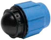 MDPE Blue Compression 25mm Cap - 64001205