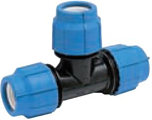 MDPE Blue Compression 25mm Tee - 64001361