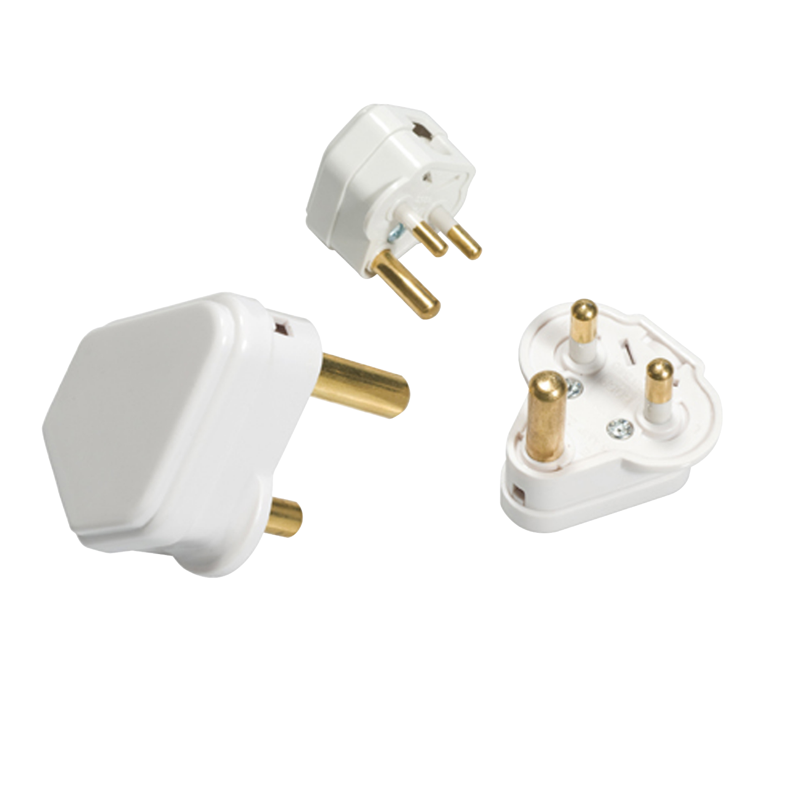 15A Round Pin Plug Top White - 1315A 