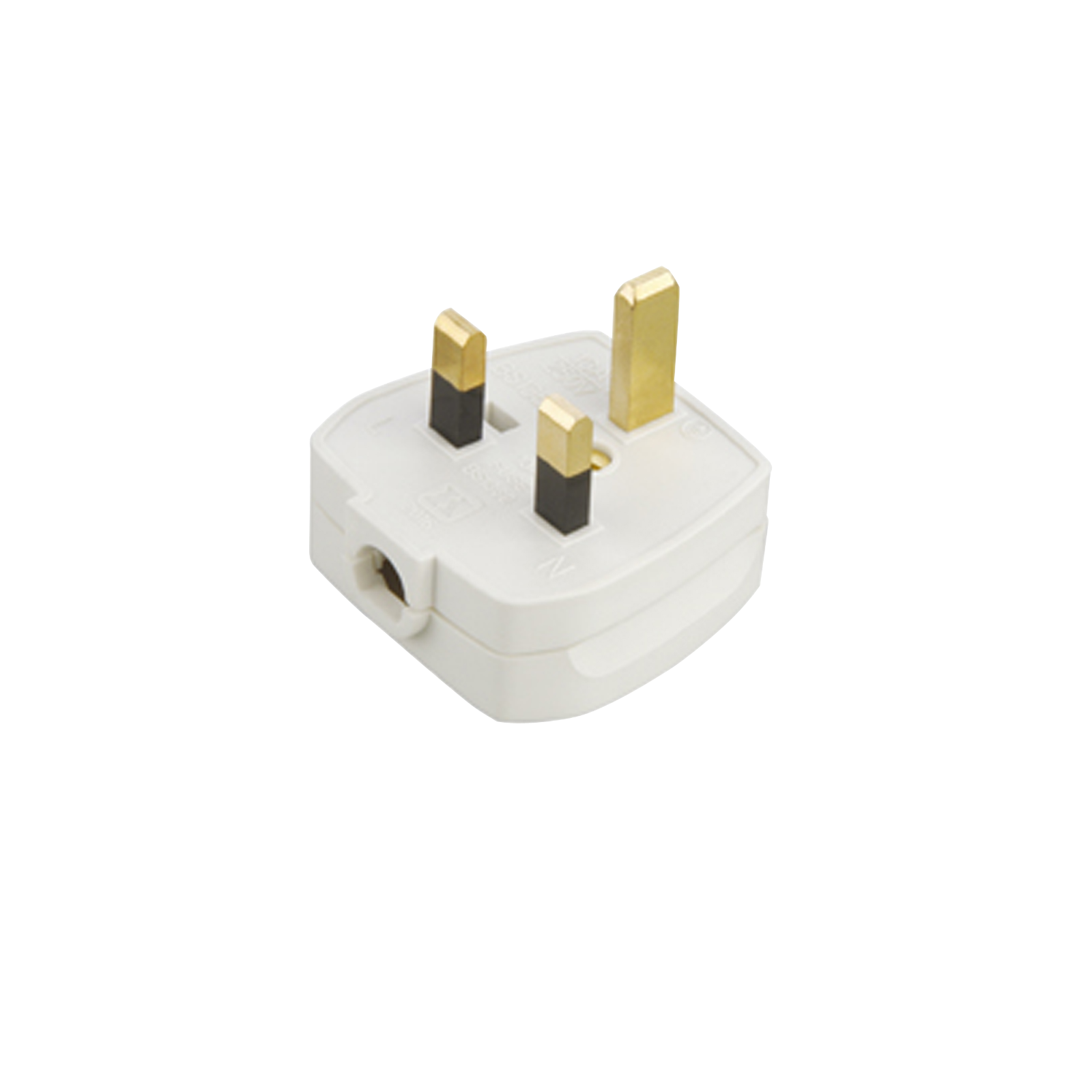 13A Plug Top 5A Fused - Screw / Cord Grip - White - 1381 