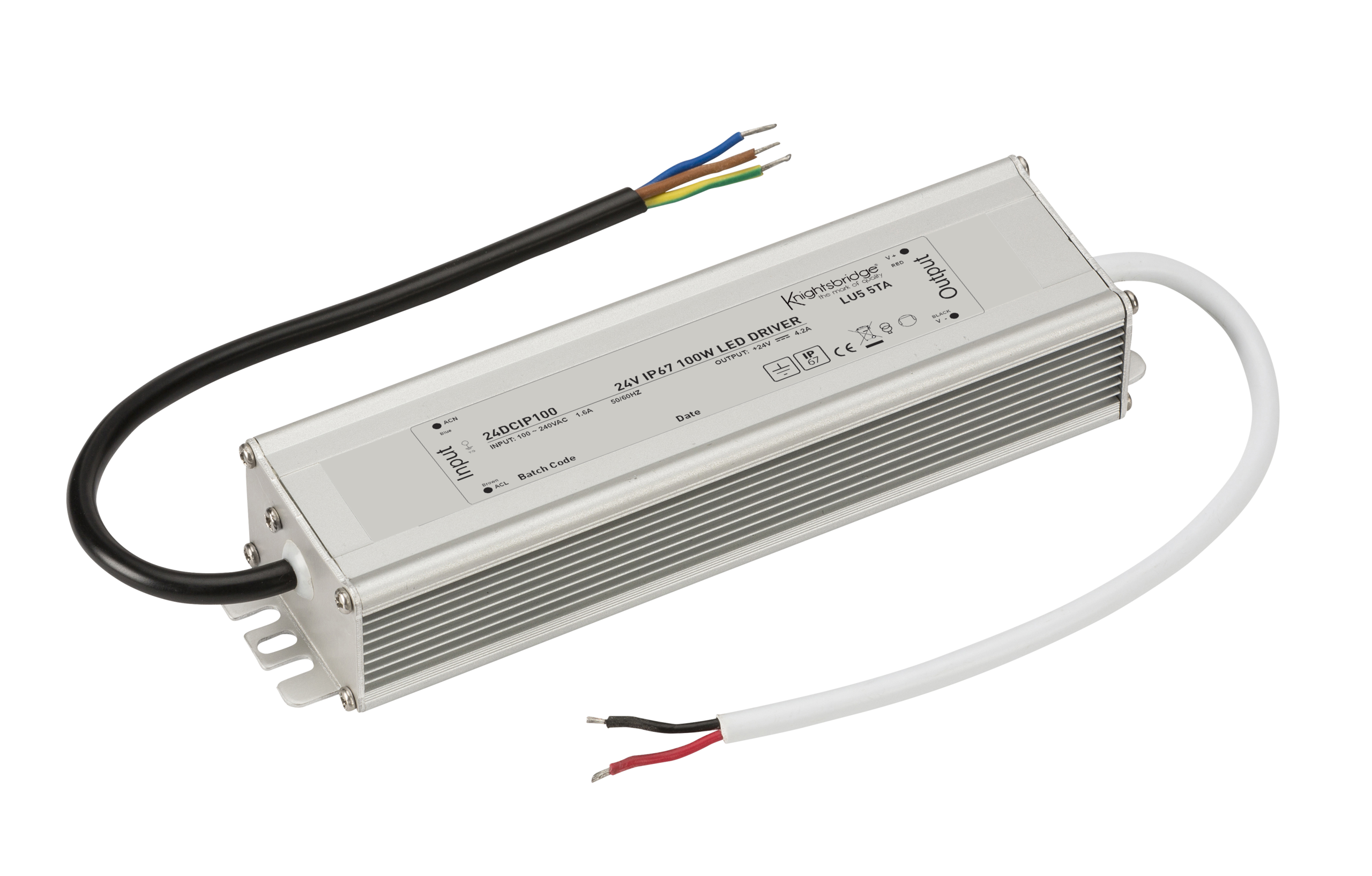 24V IP67 100W DC LED Driver - Constant Voltage - 24DCIP100 