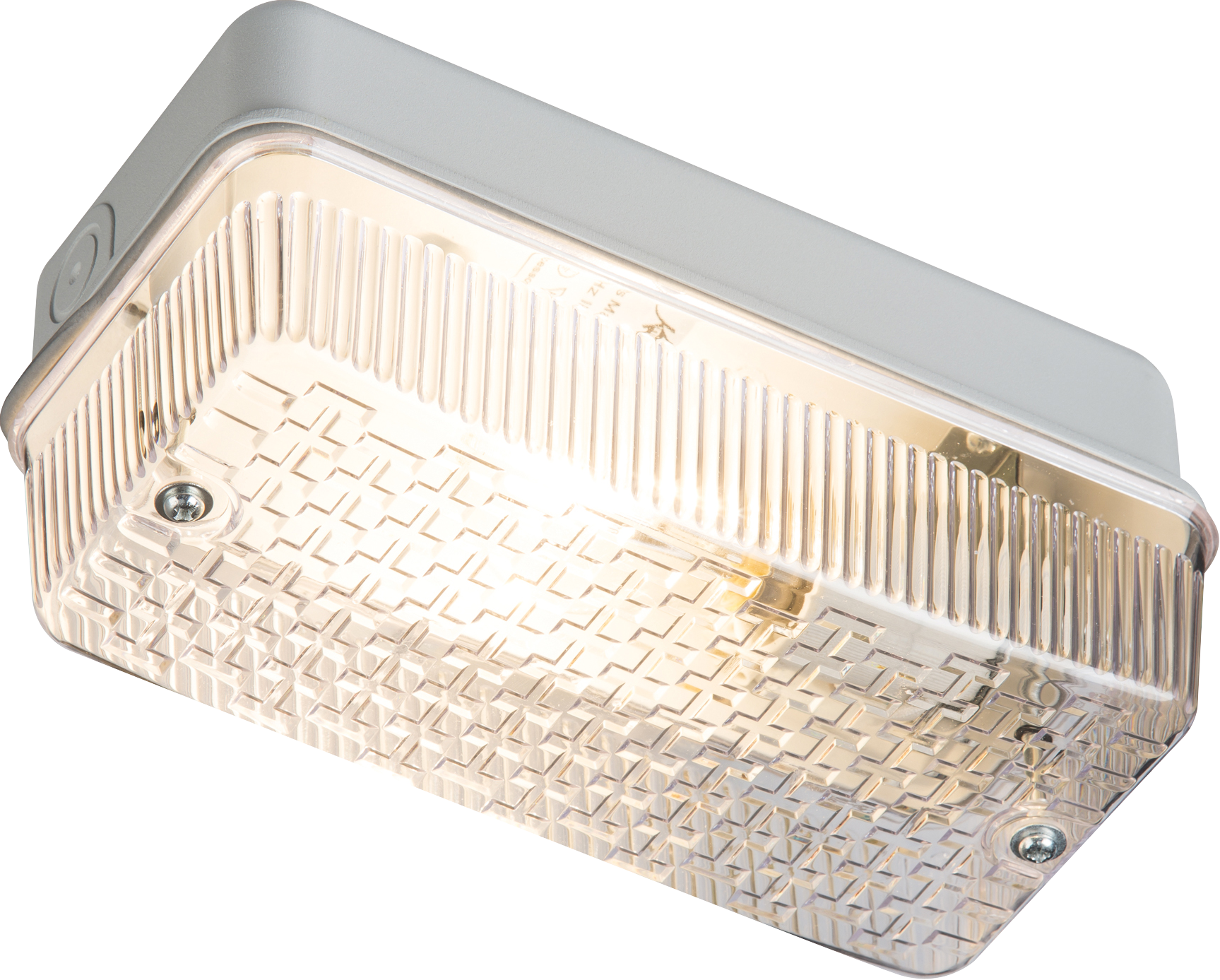 230V IP65 100W (BC) B22 Bulkhead With Clear Prismatic Diffuser And Aluminium Base - BH22BC 