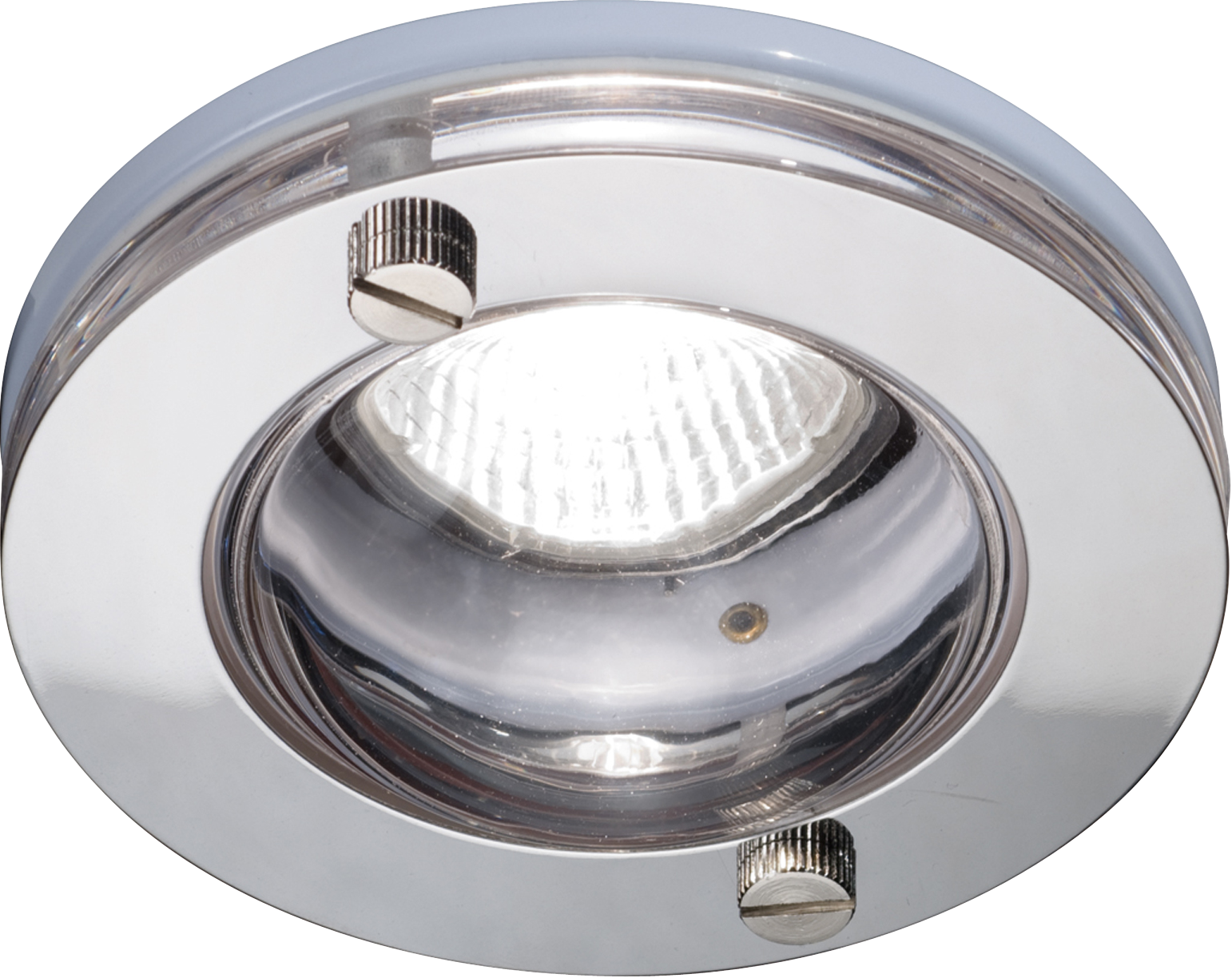 IP65 GU10 50W Round Clear Glass Downlight In Chrome - CH14GURCL 