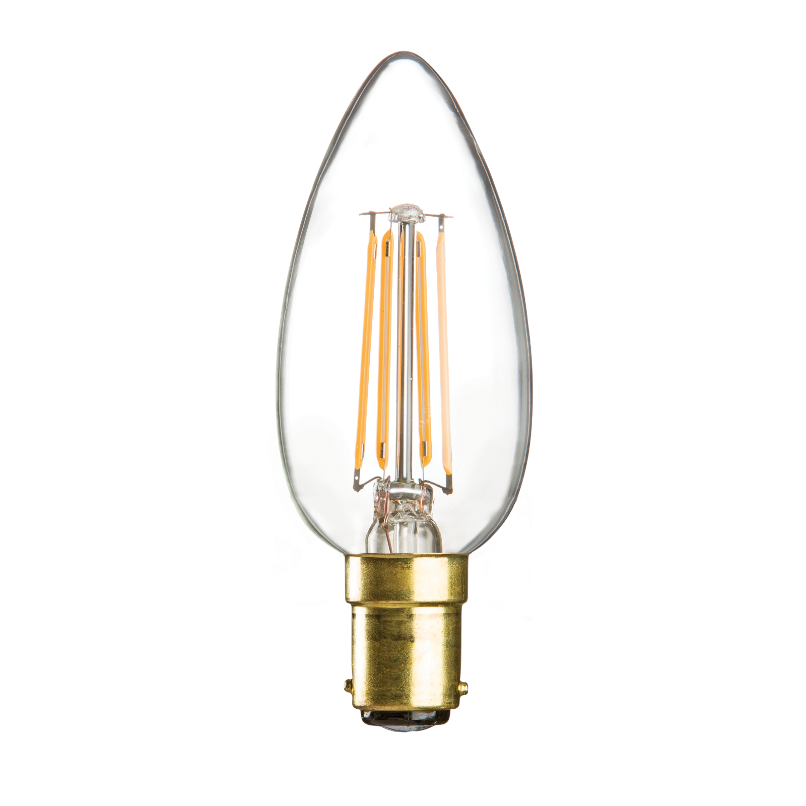 230V 4W LED 35mm SBC Clear Candle 3000K - CL4SBCC 