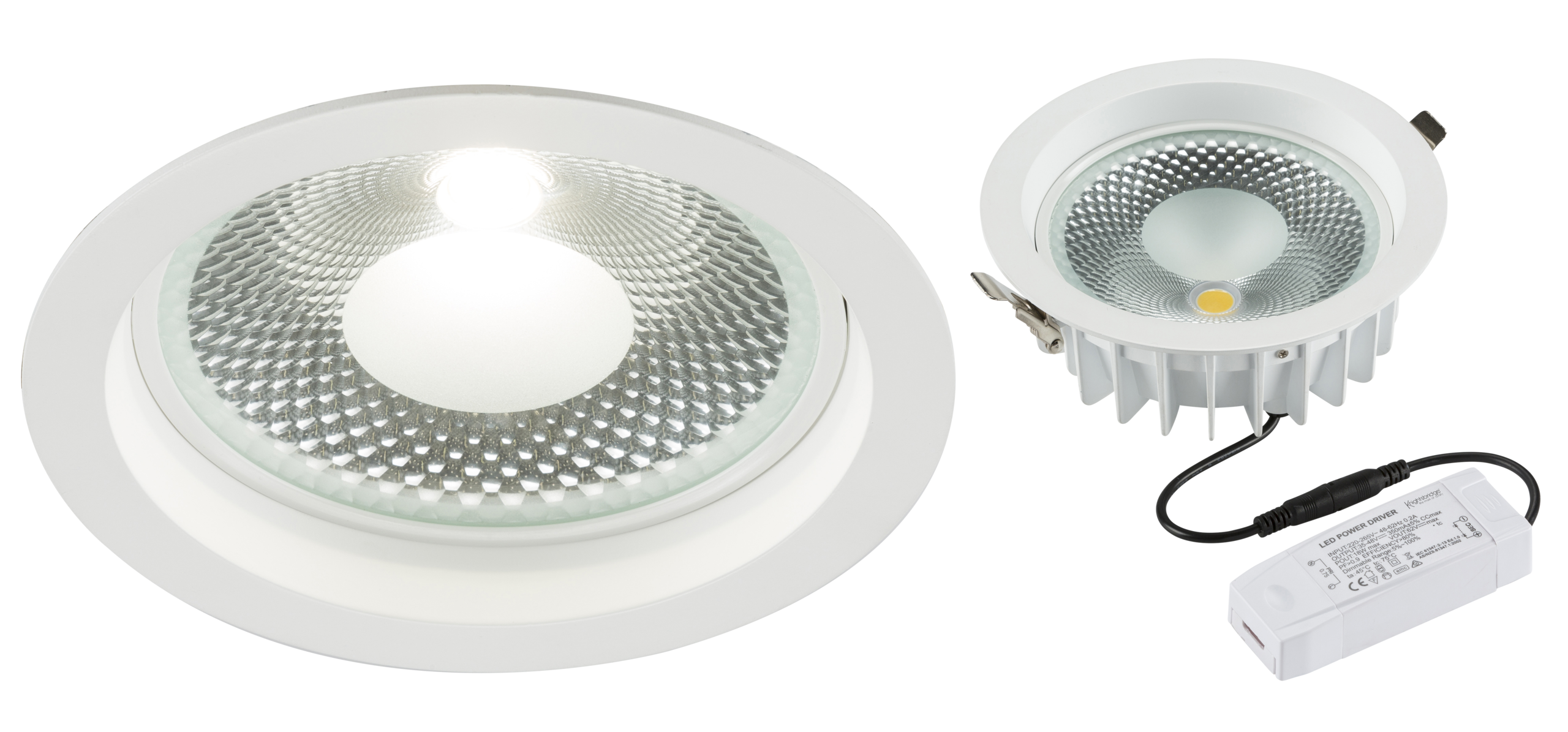 230V 20W COB LED Recessed Commercial Downlight 4000K - CRDL20 