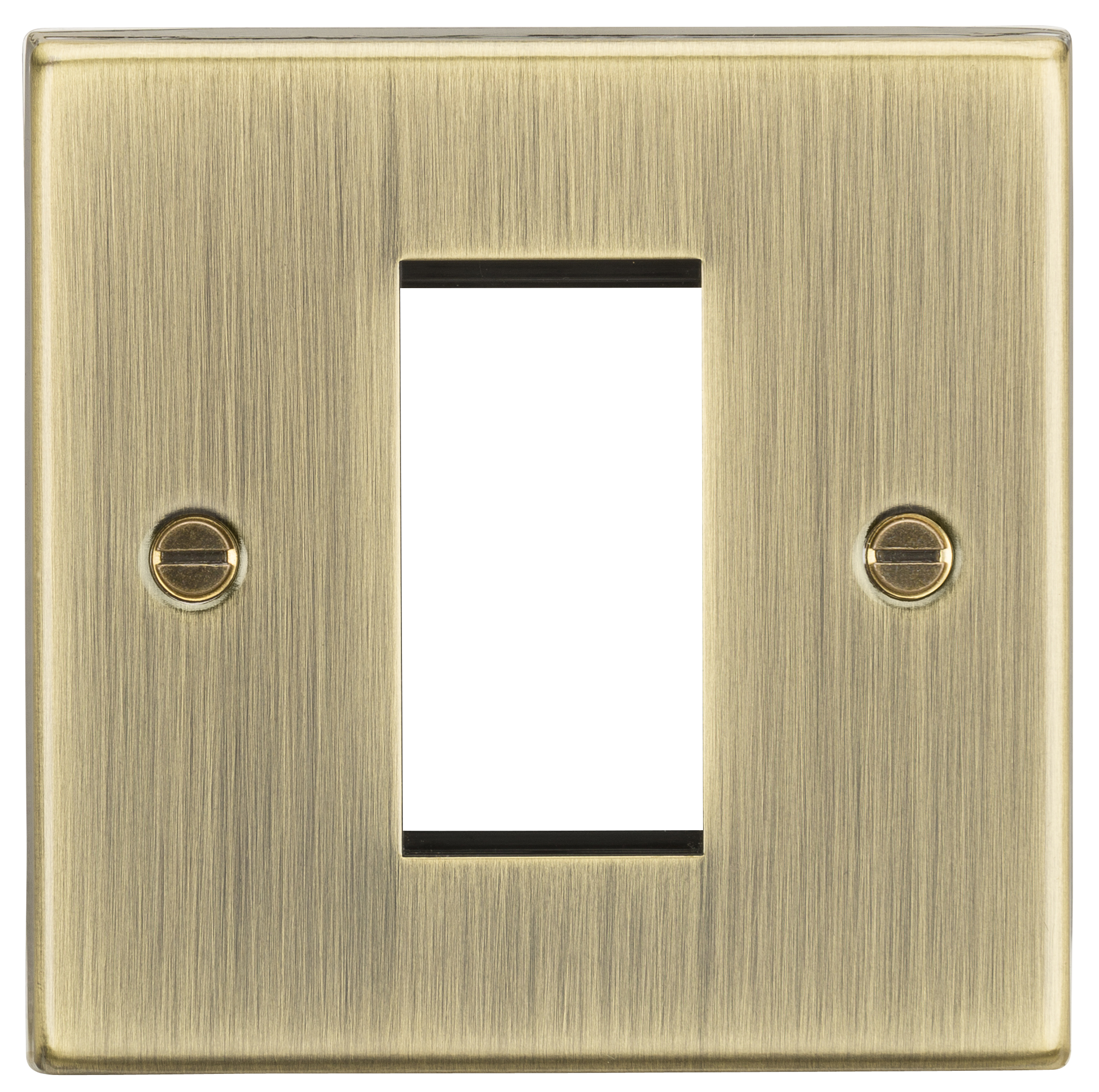 1G Modular Faceplate - Square Edge Antique Brass - CS1GAB 