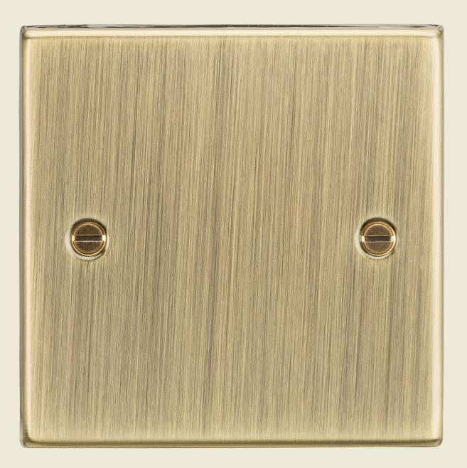 1G Blanking Plate - Square Edge Antique Brass - CS85AB 