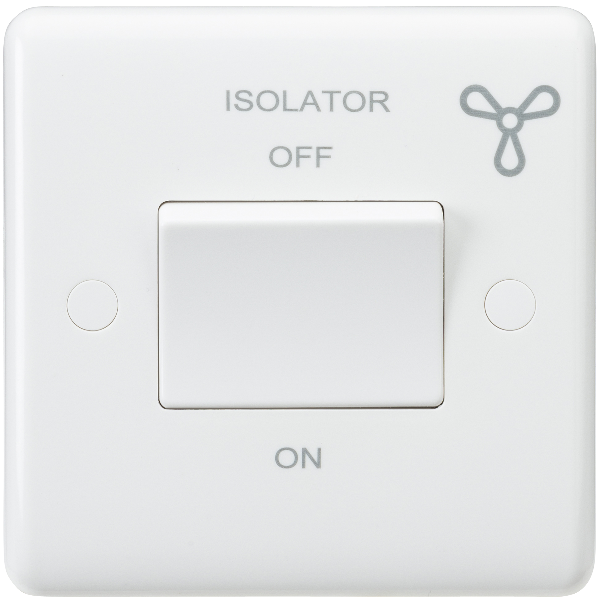 Curved Edge 10A 3-Pole Fan Isolator Switch - CU1100 