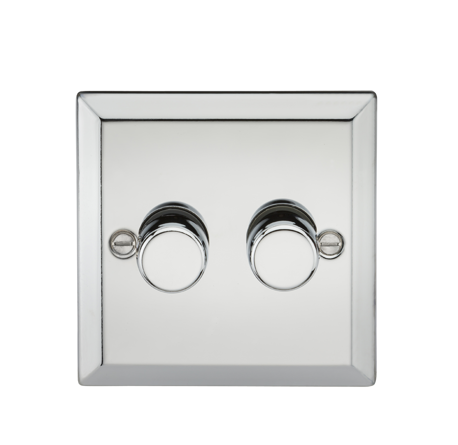 2G 2 Way 40-400W Dimmer - Bevelled Edge Polished Chrome - CV2172PC 