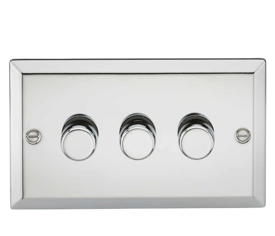 3G 2 Way 40-400W Dimmer - Bevelled Edge Polished Chrome - CV2173PC 