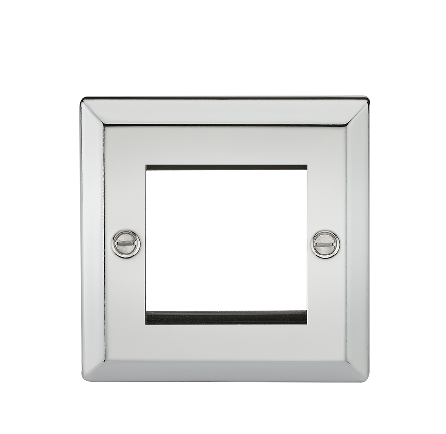 2G Modular Faceplate - Bevelled Edge Polished Chrome - CV2GPC 