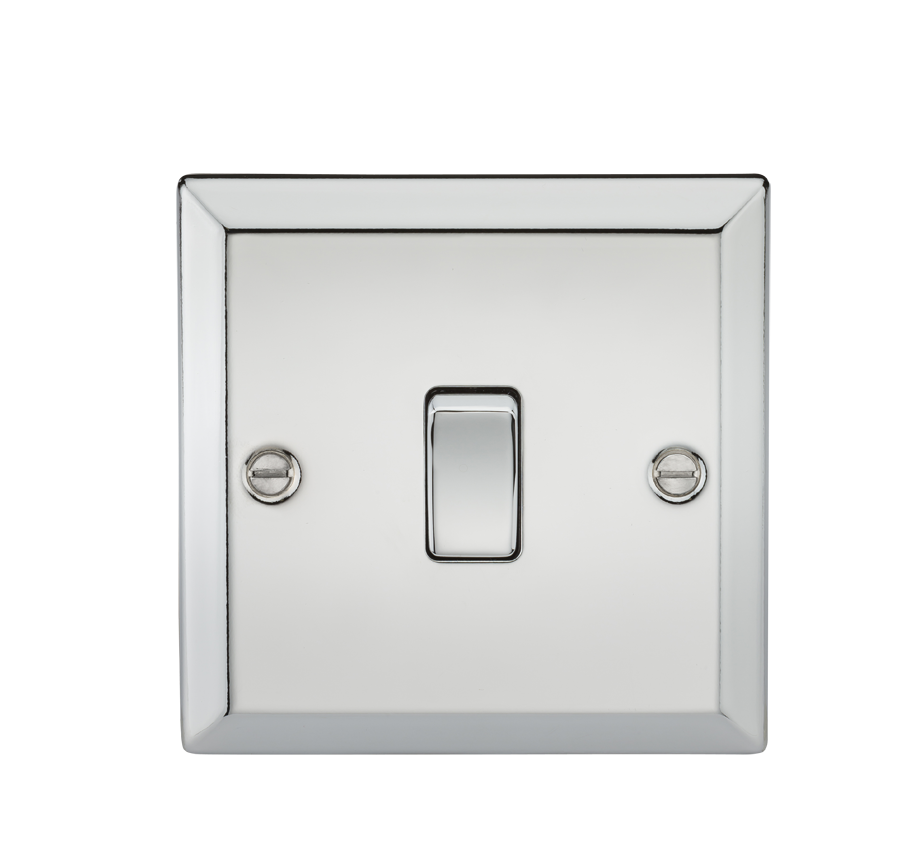 20A 1G DP Switch - Bevelled Edge Polished Chrome - CV834PC 