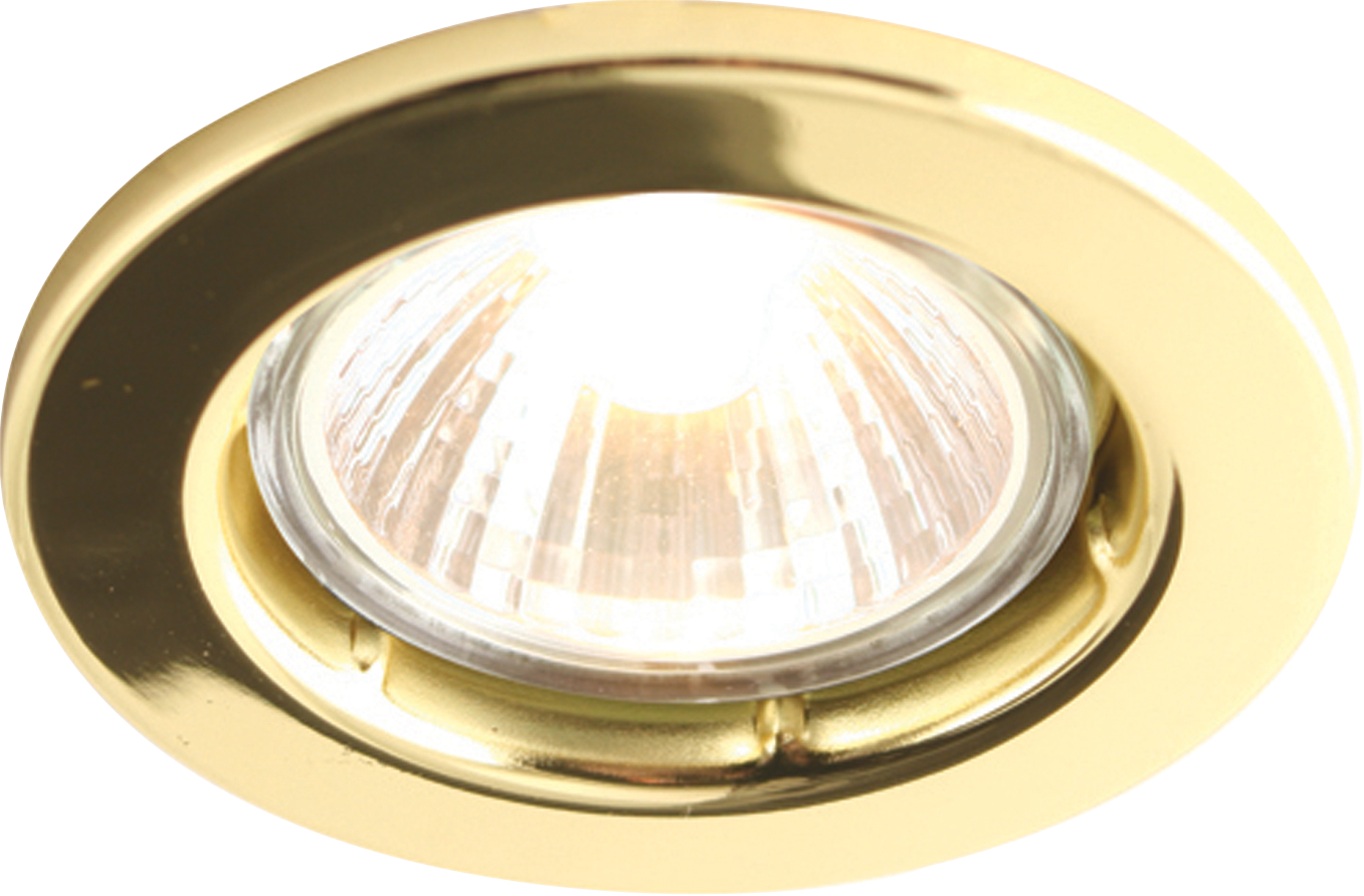 IP20 50W GU10 Brass Recessed Fixed Downlight - DGZ10B 