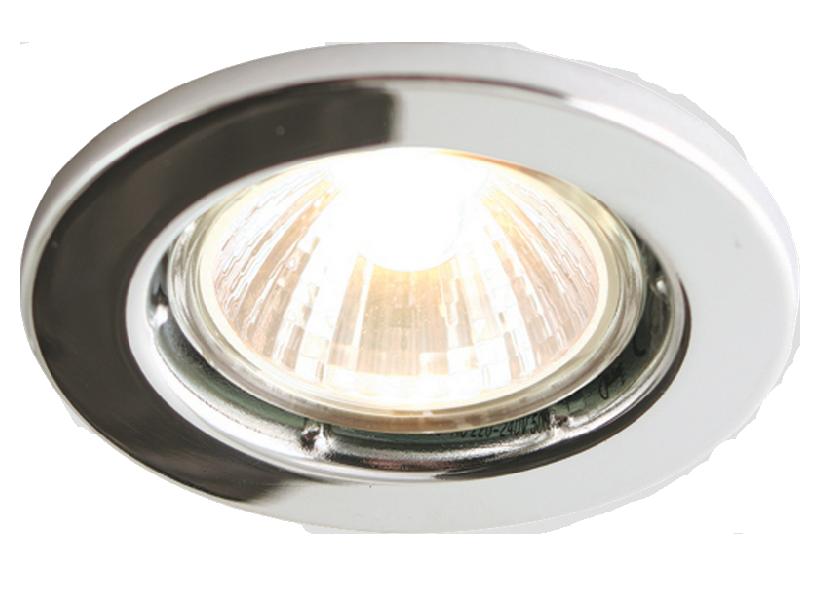 IP20 50W GU10 Chrome Recessed Fixed Downlight - DGZ10C 